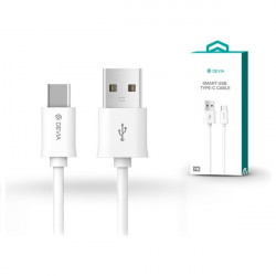 Devia Smart USB - USB Type-C 2.0 adat- és töltőkábel 1m fehér (ST993405)