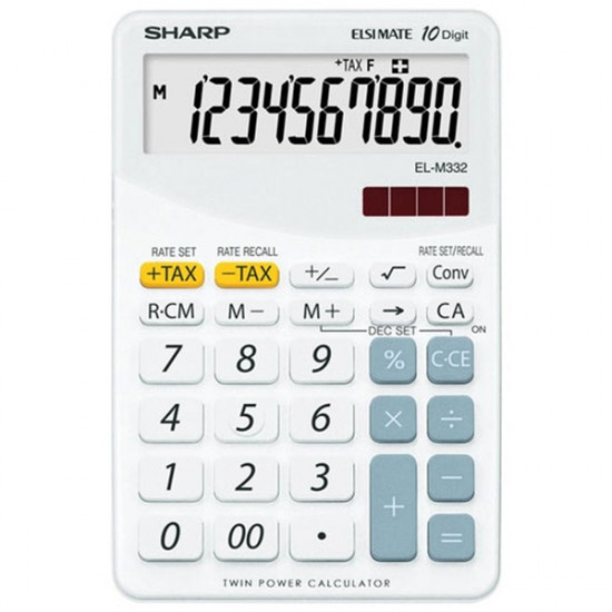 Sharp napelemes asztali számológép (ELM-332 BWH)