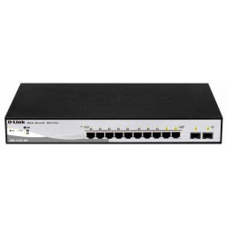 D-LINK Switch 8x1000Mbps (8xPOE) + 2xGigabit SFP Menedzselhető Rackes, DGS-1210-10MP/E