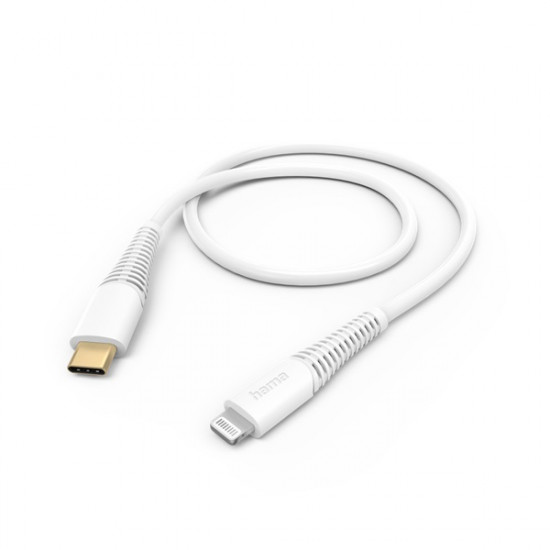Hama FIC E3 Lightning - USB Type-C, 1,5m, fehér adatkábel (201603)