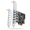 Axagon PCEU-43RS 4db USB 3.2 gen1 portos PCI-Express kártya Axagon PCEU-43RS 4db USB 3.2 gen1 portos PCI-Express kártya