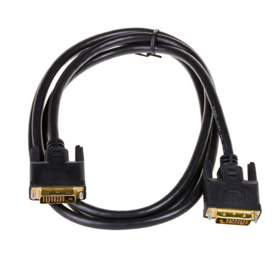 Akyga Aranyozott DVI 24+1 pin apa - apa Kábel 1.8m (AK-AV-06)