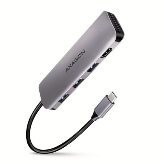 Axagon SuperSpeed USB-C COMBO 5in1 HUB (HMC-HCR3A)