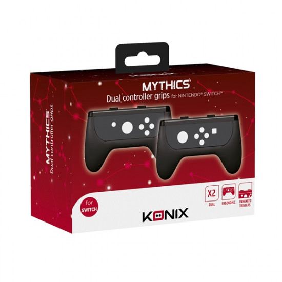 KONIX MYTHICS Nintendo Switch Ergonomikus markolat Joy-Con Kontroller-hez, Fekete (2-PACK) (KX-DUOEP-NS-BK) KONIX MYTHICS Nintendo Switch Ergonomikus markolat Joy-Con Kontroller-hez, Fekete (2-PACK) (KX-DUOEP-NS-BK)