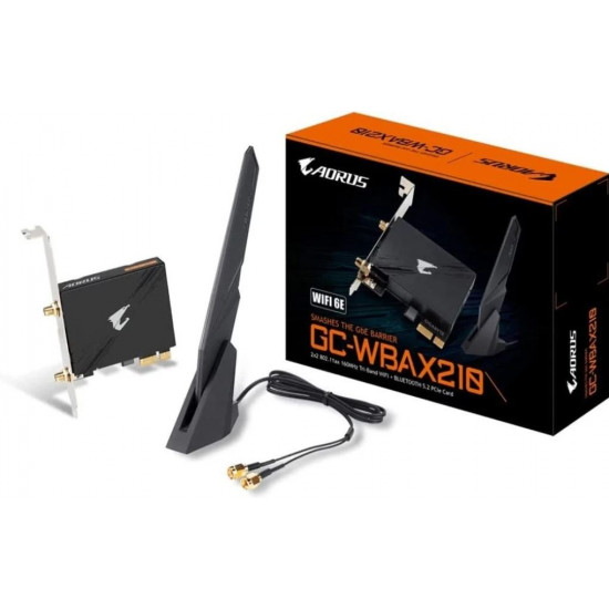GIGABYTE Wireless Adapter PCI-Express Tri Band AX2400, GC-WBAX210 GIGABYTE Wireless Adapter PCI-Express Tri Band AX2400, GC-WBAX210