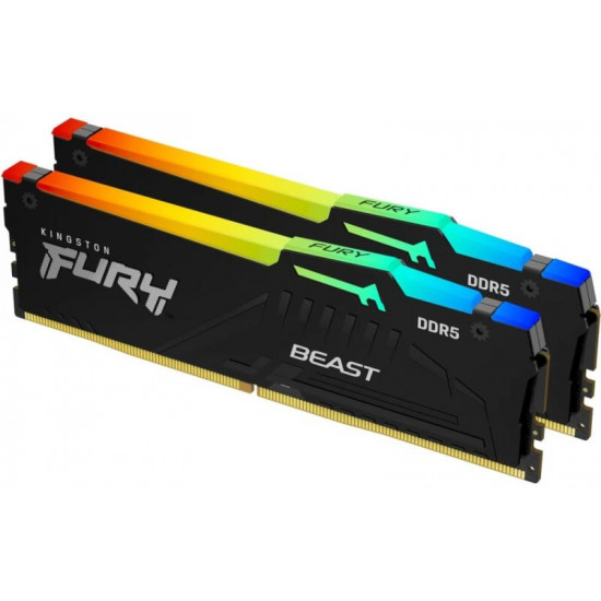 KINGSTON FURY DDR5 64GB 5200MHz CL36 DIMM (Kit of 2) Beast RGB EXPO Memória