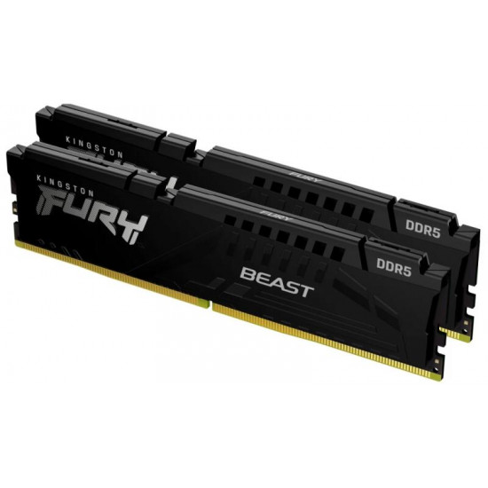 KINGSTON FURY Memória DDR5 64GB 5200MHz CL36 DIMM (Kit of 2) Beast Black EXPO