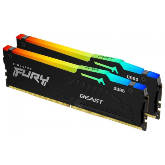 KINGSTON FURY Memória DDR5 16GB 5600MHz CL36 DIMM (Kit of 2) Beast RGB EXPO