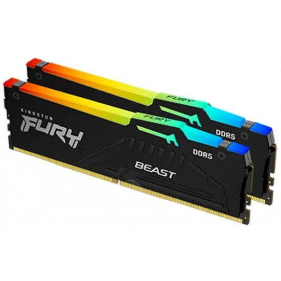 KINGSTON FURY Memória DDR5 64GB 5600MHz CL36 DIMM (Kit of 2) Beast RGB EXPO