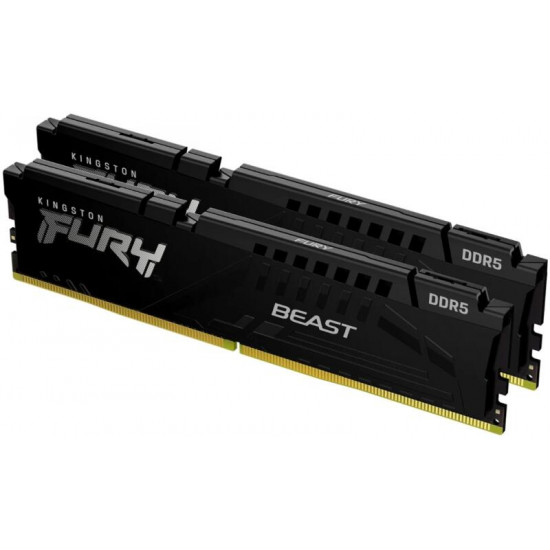 KINGSTON FURY Memória DDR5 64GB 6000MHz CL36 DIMM (Kit of 2) Beast Black EXPO