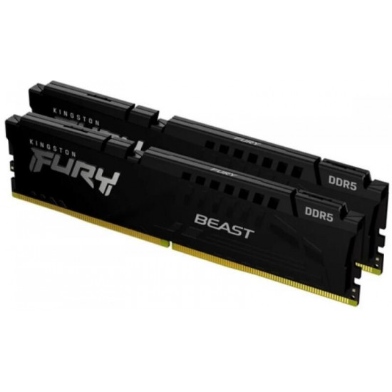 KINGSTON FURY Memória DDR5 64GB 6000MHz CL40 DIMM (Kit of 2) Beast Black XMP