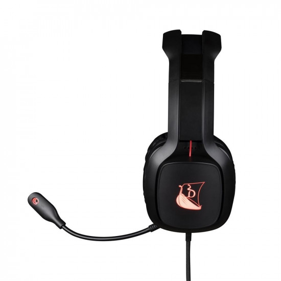 KONIX DRAKKAR Mistlur Vezetékes Gaming 2.0 Stereo Mikrofonos Fejhallgató - Fekete (KX-DK-GH-MLUR-PC)