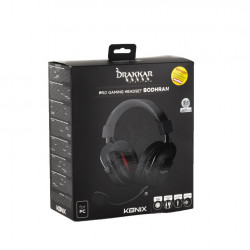 KONIX DRAKKAR Bodhran Vezetékes Gaming 7.1 Stereo Mikrofonos Fejhallgató - Fekete (KX-DKP-GH70-PC)
