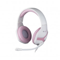 KONIX MYTHICS Geek Girl Crystal PS4 Vezetékes Gaming Stereo Mikrofonos Fejhallgató - Fehér/Pink (KX-GG-GH/CRYSTAL)