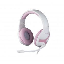 KONIX MYTHICS Geek Girl Crystal PS4 Vezetékes Gaming Stereo Mikrofonos Fejhallgató - Fehér/Pink (KX-GG-GH/CRYSTAL)