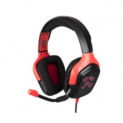 KONIX NARUTO Akatsuki Vezetékes Gaming 2.0 Stereo Mikrofonos Fejhallgató - Fekete/Piros (KX-GH-CLOUD-BK)