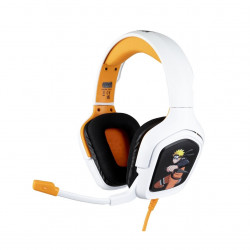 KONIX Naruto Vezetékes Gaming 2.0 Stereo Mikrofonos fejhallagtó - Fehér/Sárga (KX-GH-NARU-WH)