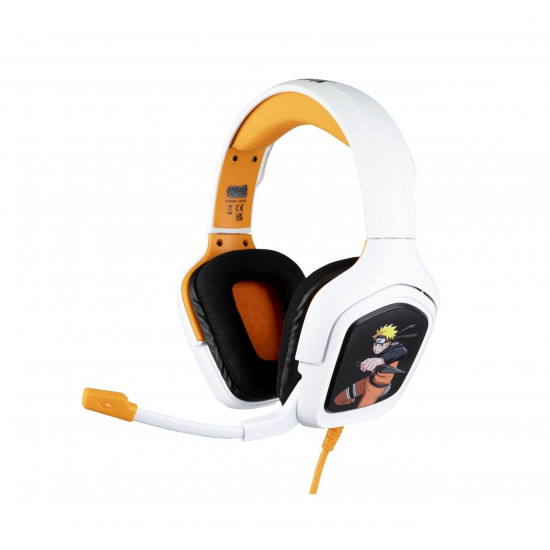 KONIX Naruto Vezetékes Gaming 2.0 Stereo Mikrofonos fejhallagtó - Fehér/Sárga (KX-GH-NARU-WH)