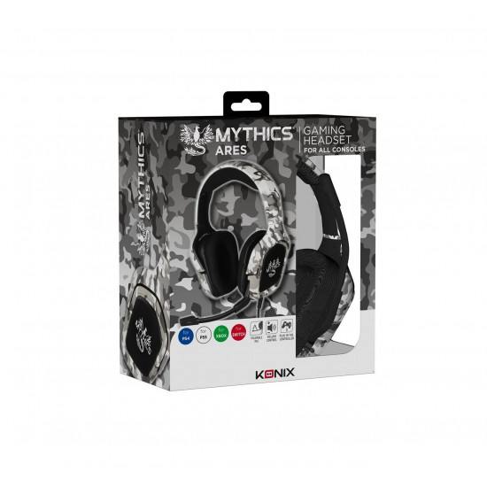 KONIX MYTHICS Ares Camo Vezetékes Gaming Stereo Mikrofonos Fejhallagtó - Fehér-terepmintás (KX-MT-ARES-UNIV) KONIX MYTHICS Ares Camo Vezetékes Gaming Stereo Mikrofonos Fejhallagtó - Fehér-terepmintás (KX-MT-ARES-UNIV)