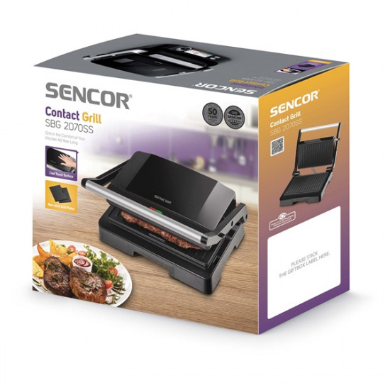 Sencor SBG 2070SS kontakt/panini grillsütő (41014442)