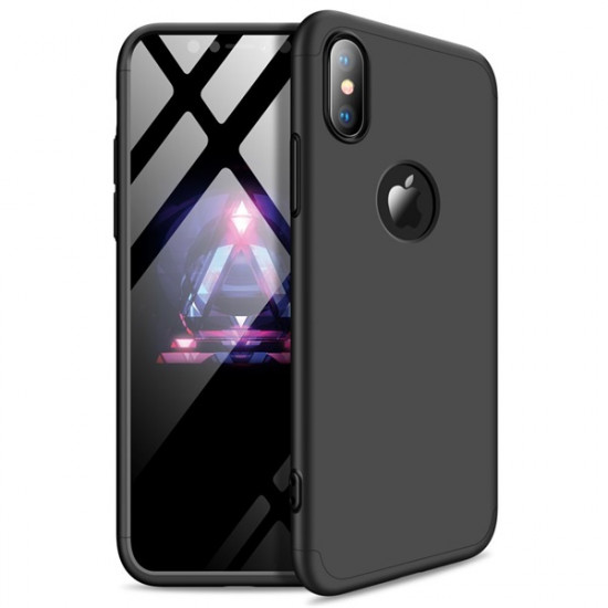 GKK 360 Full Protection 3in1 iPhone XS Max fekete hátlap (GK0273)