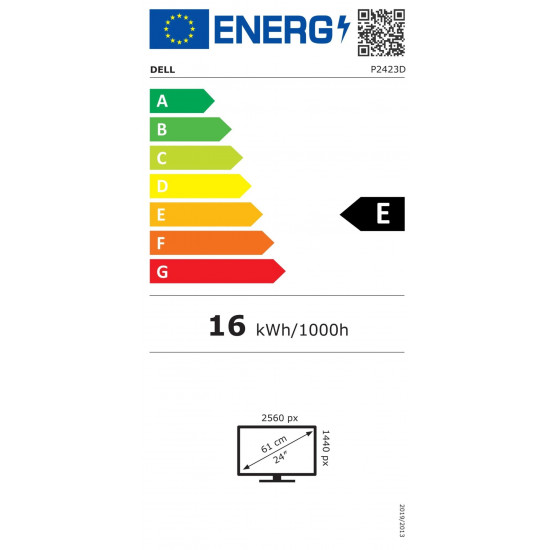 Dell 23.8'' P2423D LCD Monitor - Fekete (210-BDEG)