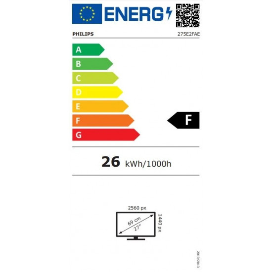 Philips 27'' 275E2FAE IPS LCD monitor - fekete (275E2FAE/00)