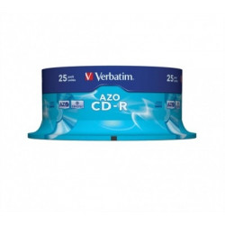 VERBATIM CDV7052B25  CD-R  Crystal cake box CD lemez 25db/csomag
