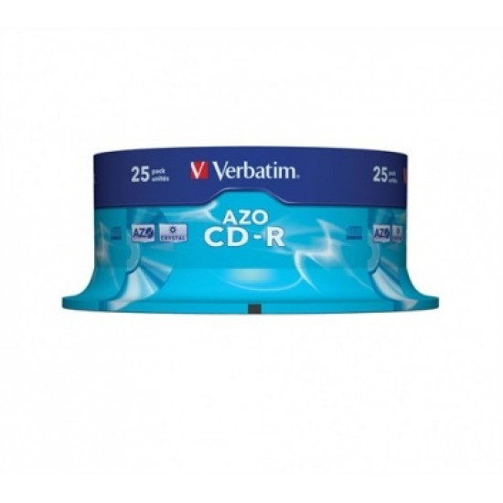 VERBATIM CDV7052B25  CD-R  Crystal cake box CD lemez 25db/csomag