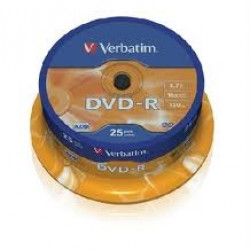 VERBATIM DVDV-16B25  DVD-R cake box DVD lemez 25db/csomag