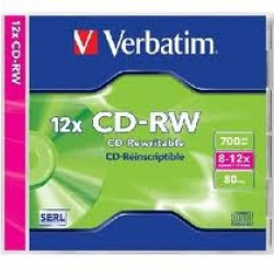 VERBATIM CDVU7010 CD-RW normál tokos CD lemez