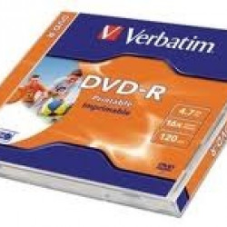 VERBATIM DVDV-16N  DVD-R nyomtatható normál tokos DVD lemez