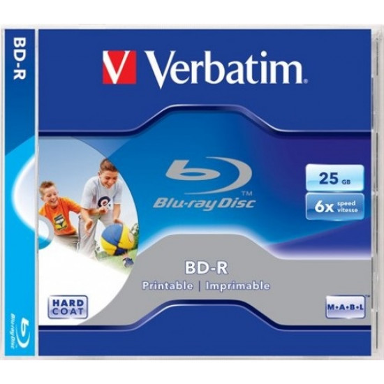 VERBATIM BRV-6N  BD-R nyomtatható normál tokos Blu-Ray lemez