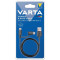 Varta 1m 2in1 USB - microUSB/Type C fekete adat- és töltőkábel (57948101401)