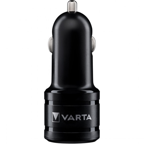 Varta Dual USB Car Charger 57932101401 USB-s töltőkészülék Személygépkocsi, Tehergépjármű Kimeneti áram (max.) 5400 mA 2 x USB, USB-C™ alj
