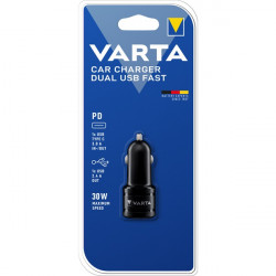 Varta Dual USB Car Charger 57932101401 USB-s töltőkészülék Személygépkocsi, Tehergépjármű Kimeneti áram (max.) 5400 mA 2 x USB, USB-C™ alj