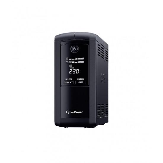 CYBERPOWER 1000VA 550W 230V szünetmentes tápegység + USB LINE-INTERACTIVE (VP1000ELCD)