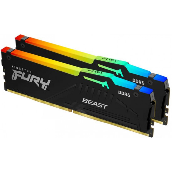 KINGSTON FURY Memória DDR5 32GB 5200MHz CL36 DIMM (Kit of 2) Beast RGB