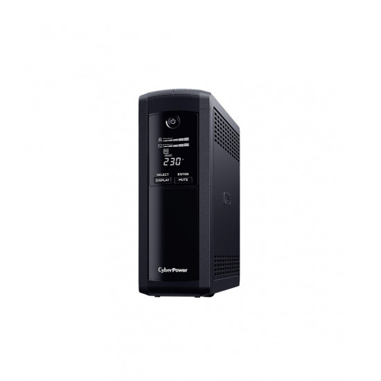 CYBERPOWER 1200VA 720W 230V szünetmentes tápegység + USB LINE-INTERACTIVE (VP1200ELCD)