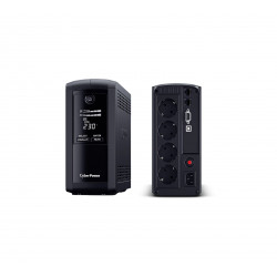 CYBERPOWER 700VA 390W 230V szünetmentes tápegység + USB LINE-INTERACTIVE (VP700ELCD)