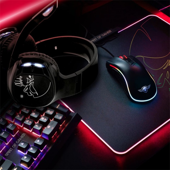 Spirit of Gamer XPERT-H1100 7.1 USB mikrofonos fejhallgató fekete (MIC-XH1100)