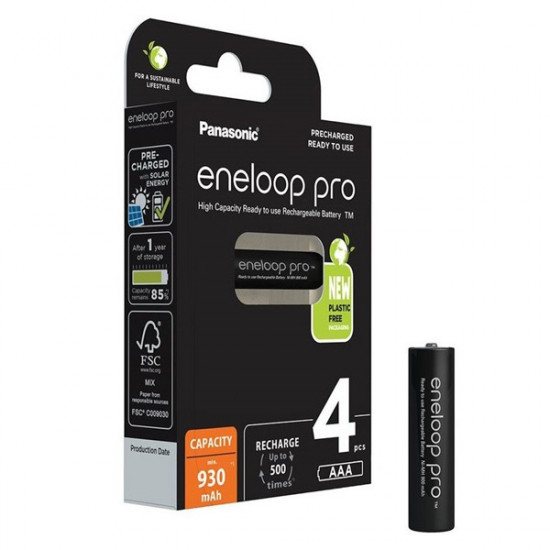 Panasonic Eneloop AAA 930mAh mikro ceruza akkumulátor 4db (BK-4HCDE/4BE)