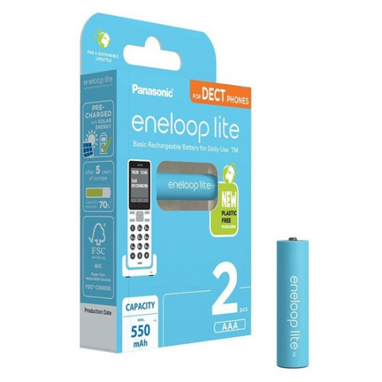 Panasonic Eneloop AAA 550mAh mikro ceruza akkumulátor 2db (BK-4LCCE/2DE)