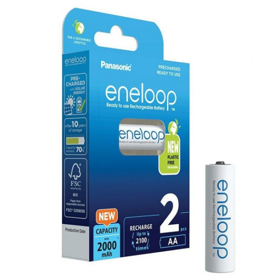 Panasonic Eneloop AA 2000mAh ceruza akkumulátor 2db (BK-3MCDE/2BE)