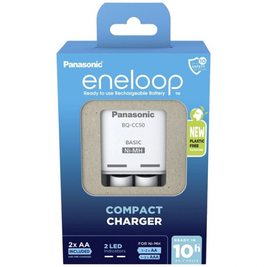 Panasonic Eneloop AA 2000mAh időzítős akkutöltő +2xAA akkumulátor (K-KJ50MCD20E)