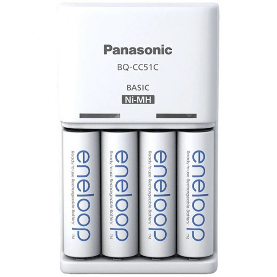 Panasonic Eneloop AA 2000mAh akkutöltő +4xAA akkumulátor (K-KJ51MCD40E)