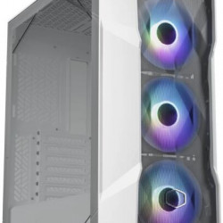 COOLER MASTER Ház Midi ATX MasterBox TD500 MESH V2 ARGB, Tápegység nélkül, Üvegfalú, Fehér