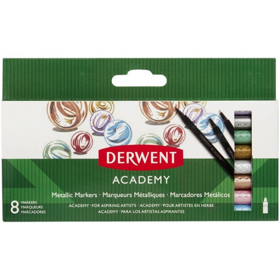 Derwent Academy 8db-os metál színű filckészlet (98212)