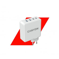 CANYON Hálózati Töltő, 4portos, 2xUSB-C 100W, 2xUSB-A 30W, fehér (CND-CHA100W01)