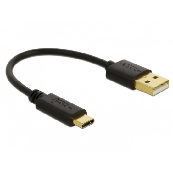 Delock 15cm 3A USB-A - USB-C töltőkábel (85354)